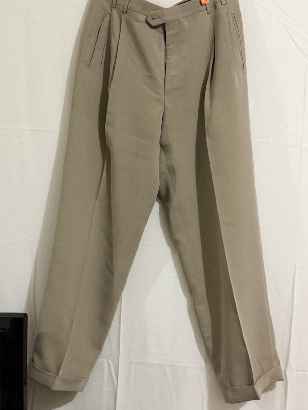 Barneys New York Men's Pleated Chinos in Light Taupe